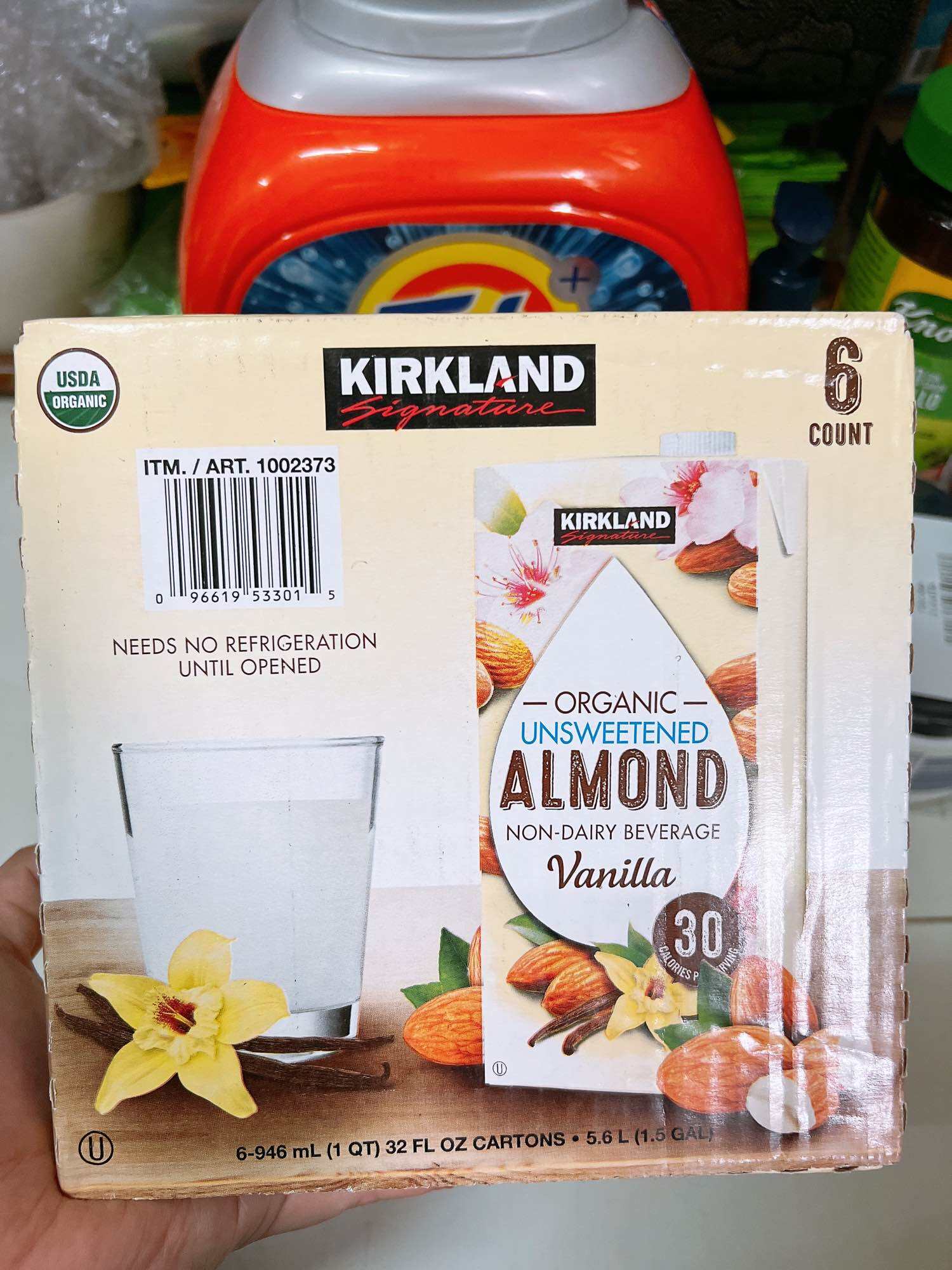 12 hộp sữa hạnh nhân hữu cơ không đường Kirkland Signature Organic