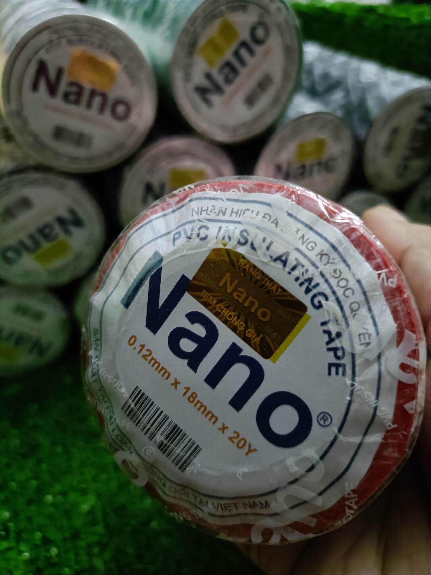 1cây 10cuộn băng keo điện nano màu đài loan 20y