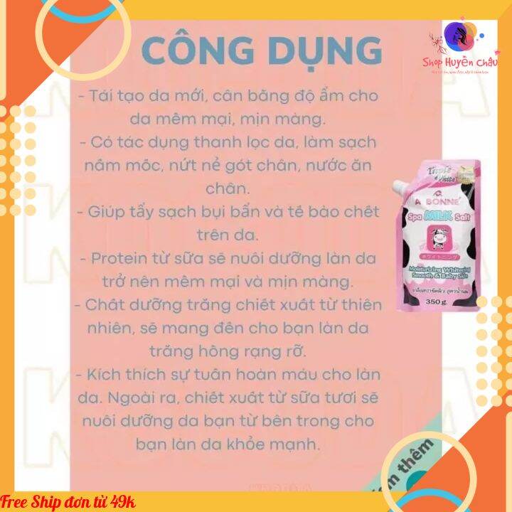 Muối tắm bò sữa 350gr