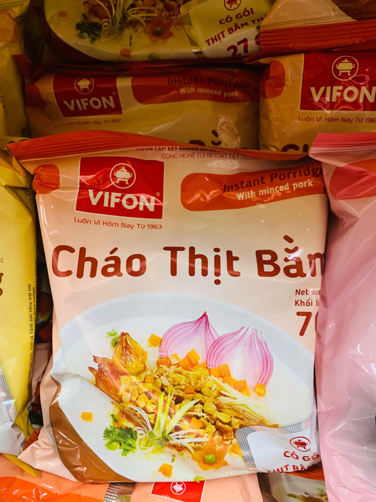 Cháo thịt bằm/cháo gà/cháo cá/cháo sườn Vifon