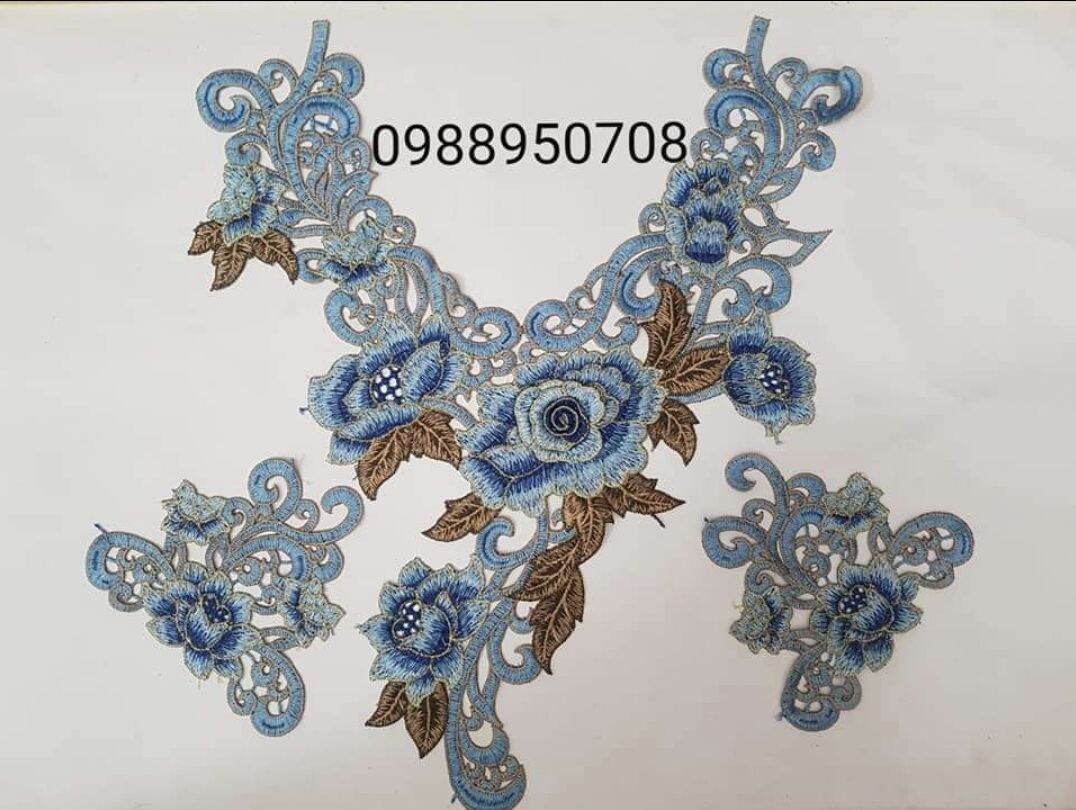BỘ CỔ TAY 3D MAY ÁO