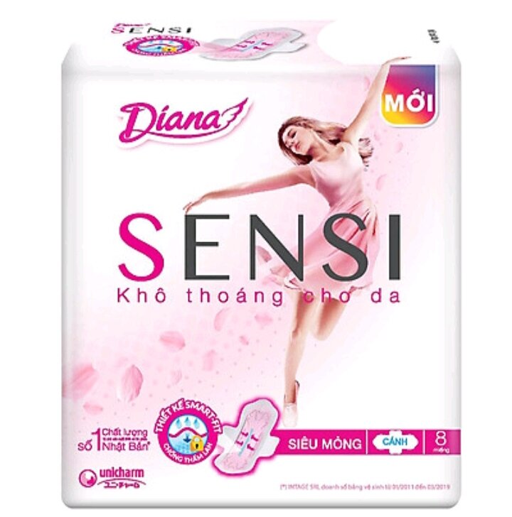 Băng vệ sinh Diana Sensi Siêu Mỏng Cánh (8 miếng)