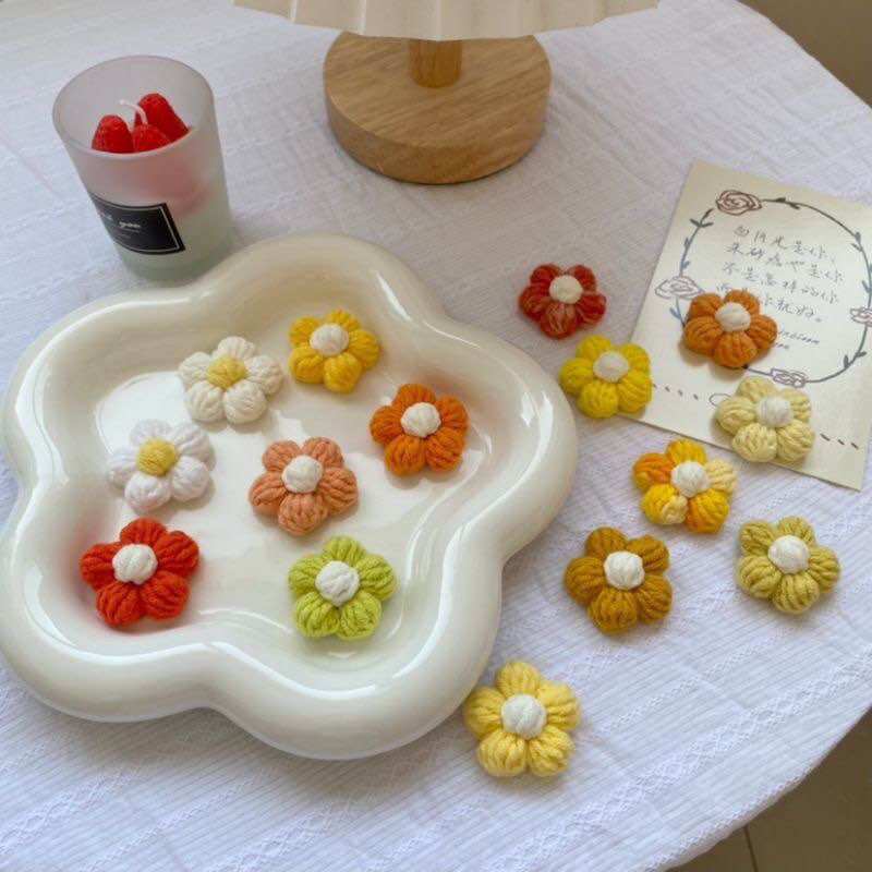 Hoa len đủ màu sắc 5cm 5 - 6 cánh màu ngẫu nhiên