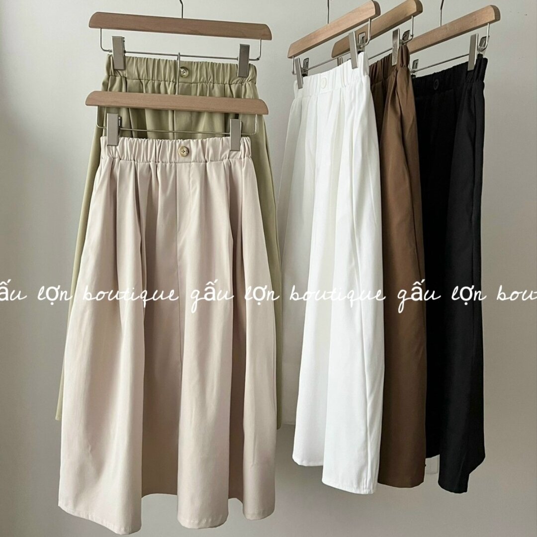 chân váy midi chất thô ulzzang hàn quốc