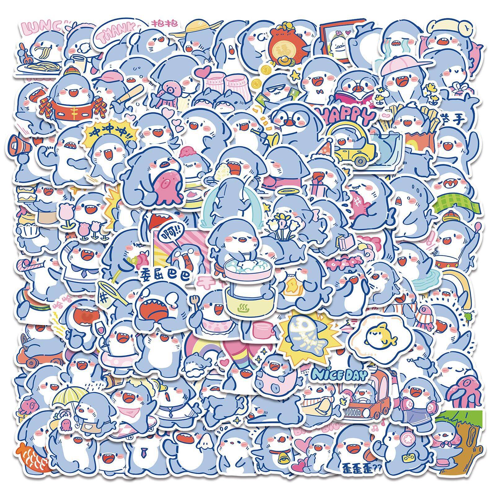 Set 20/50/100 hình dán sticker chống thấm nước m17