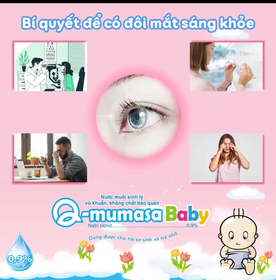 NƯỚC MUỐI KHÔNG CHẤT BẢO QUẢN DẠNG TÉP TIỆN LỢI  Q- MUMASA baby  giúp làm sạch mũi, sạch mắt , sạch tai  cho bé và người lớn .