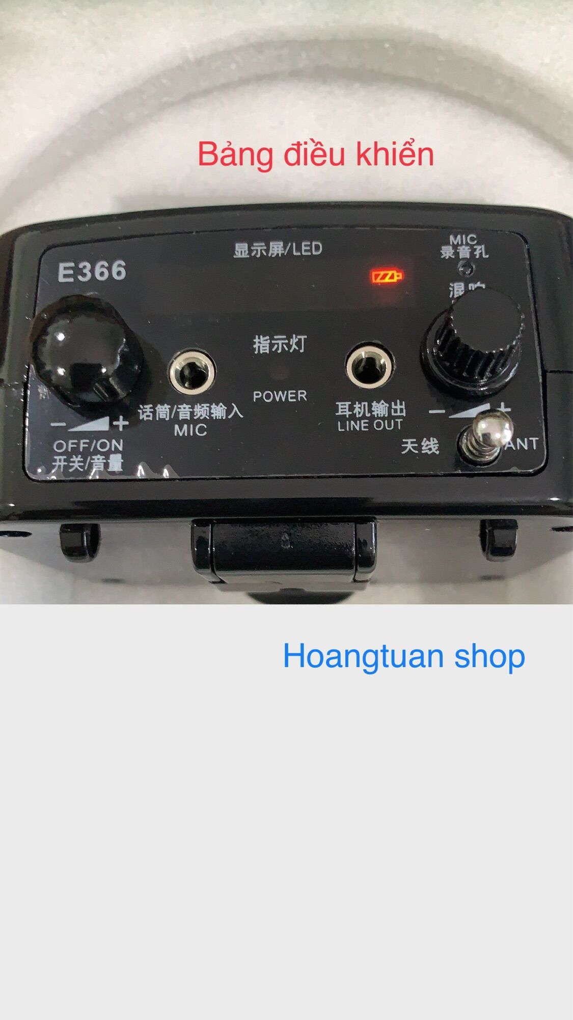 Máy trợ giảng không dây E366 mic UHF.