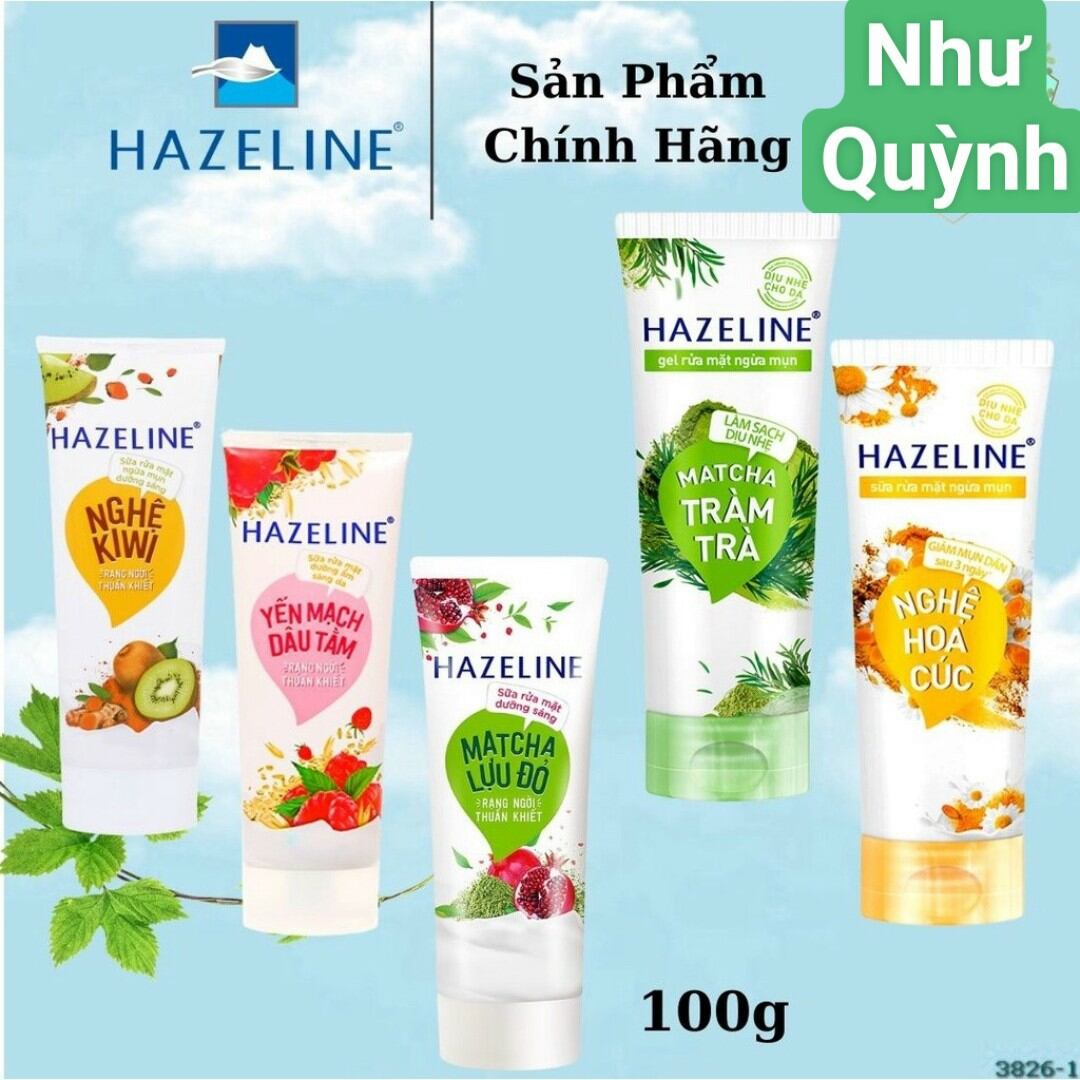 1 tuýp sữa rửa mặt hazaline yến mạch dâu 🍓 tầm 100g