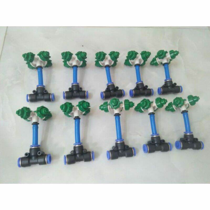 Combo 10 Béc bép bét 4 hướng T8 phun sương tưới lan, tưới cây nhập khẩu loại 1