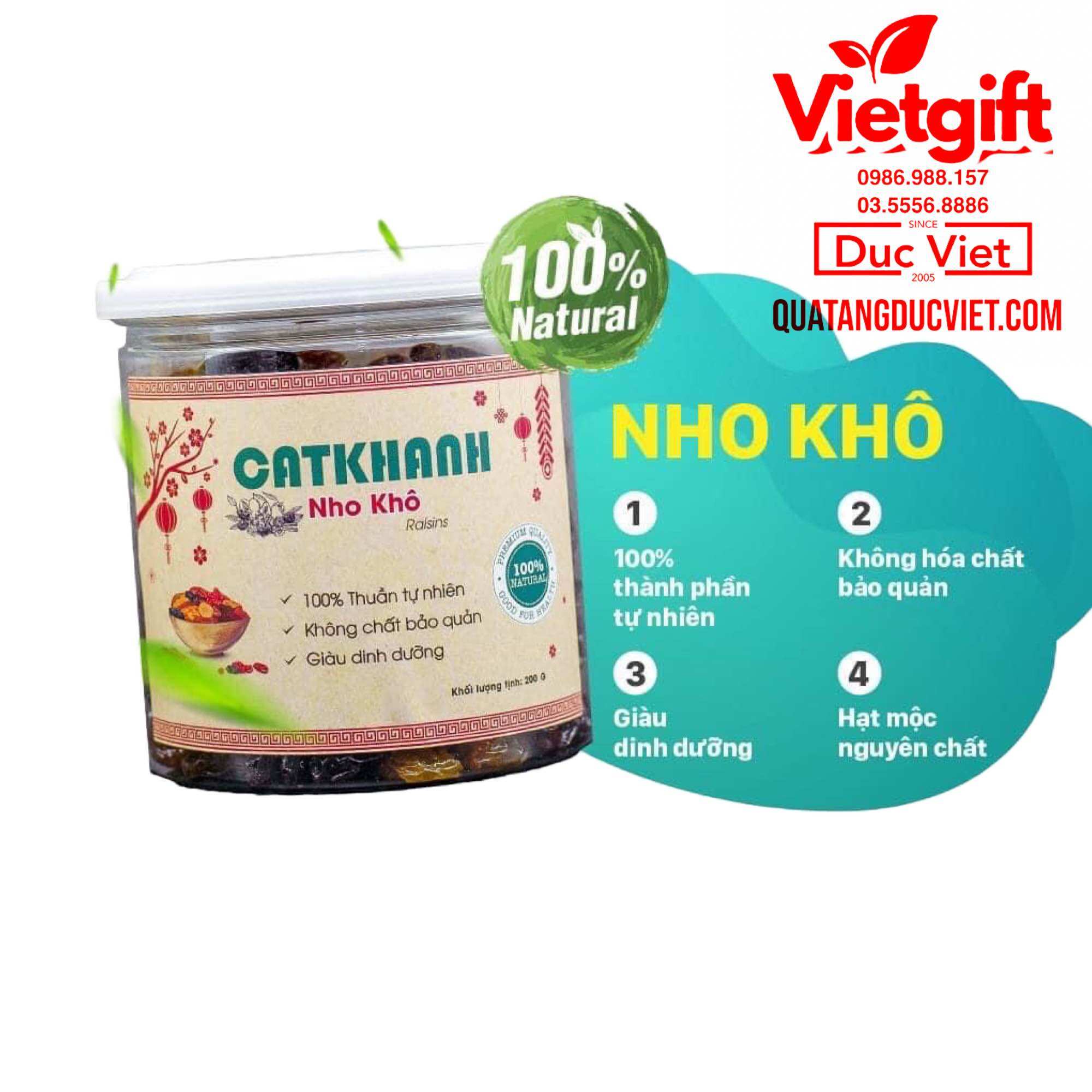 Trái cây sấy 200 Gram Cát Khánh lon pet