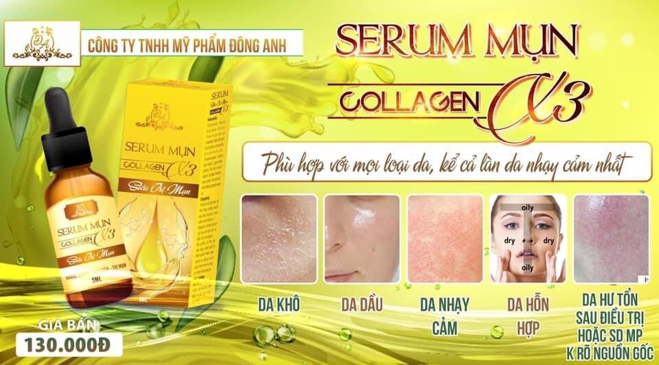 Serum mụn collagen x3 Đông Anh (chính hãng)