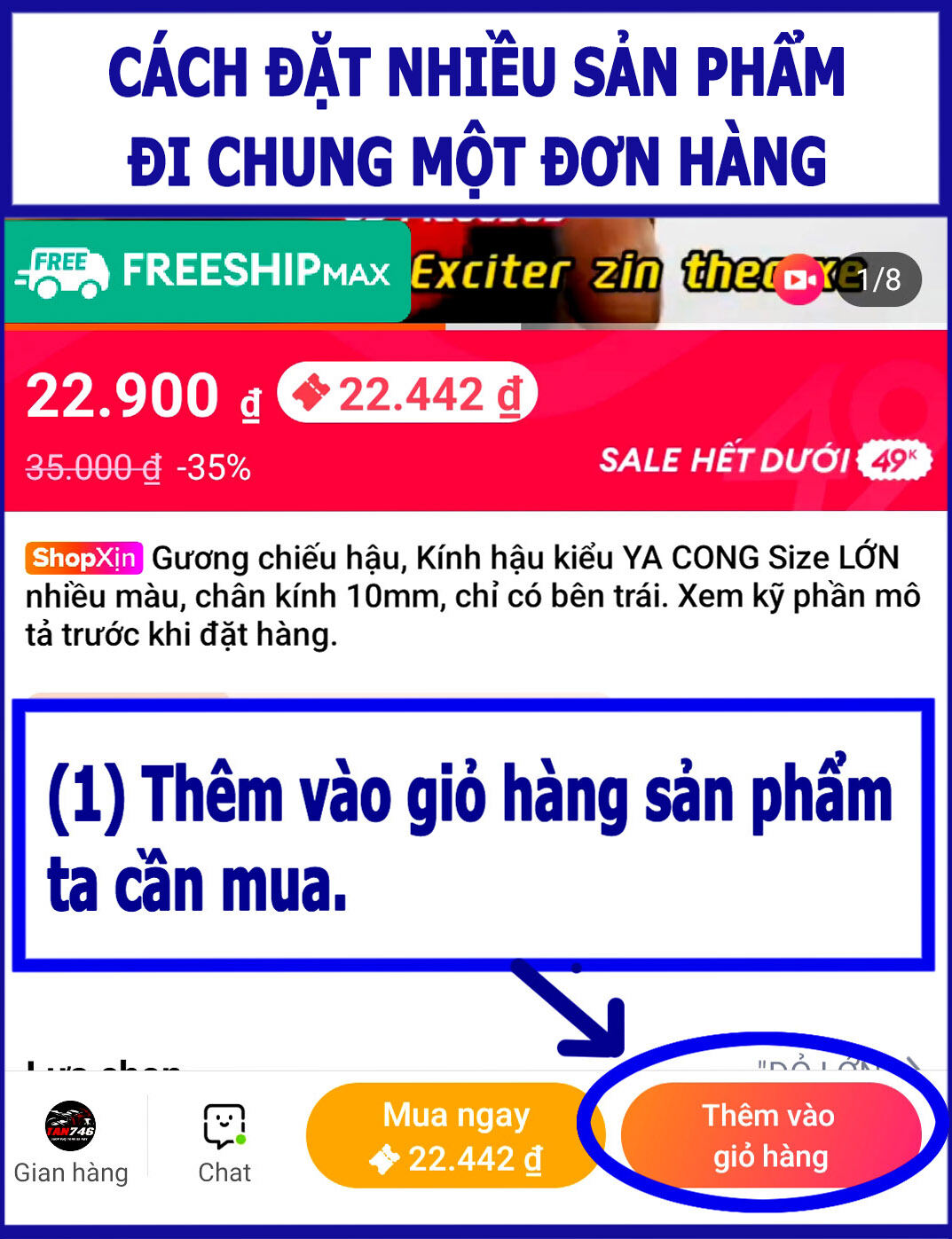 Mobin lửa 6 Tép PN, Cuộn lửa cho các dòng xe số Trung Quốc như Wave Dream Future  RS