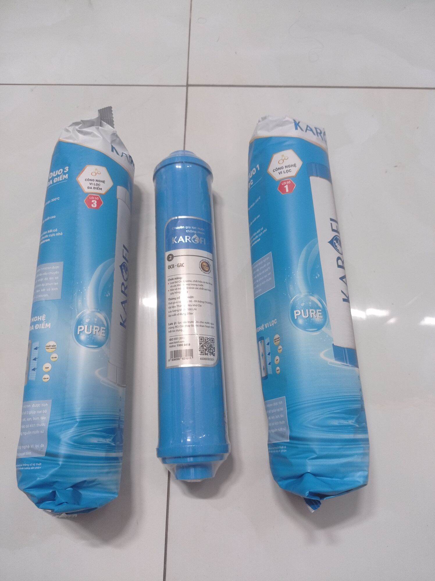 bộ lõi lọc nước karofi 1,2,3