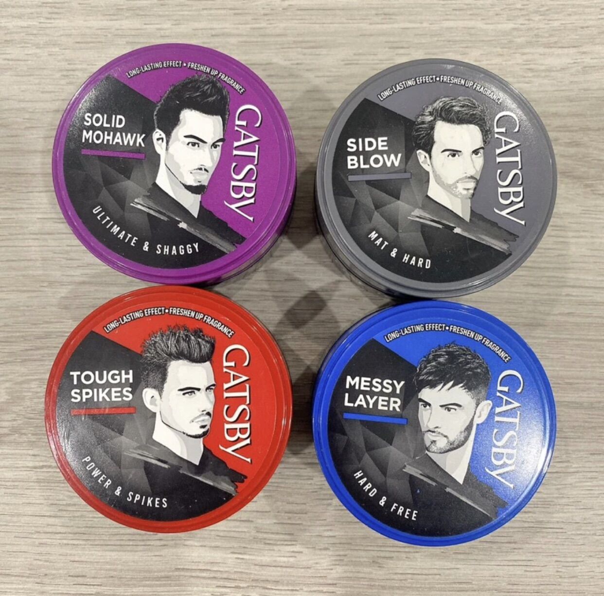 Sáp Vuốt Tóc Nam GATSBY đầy đủ 5 màu (75g)
