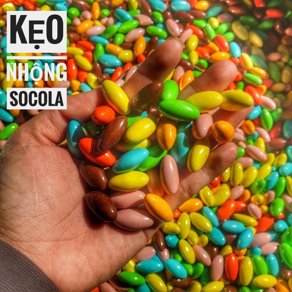 Kẹo Nhộng Socola 7 Màu Lon 500gram