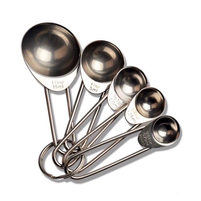Bộ thìa đong inox 5 chiếc đẹp