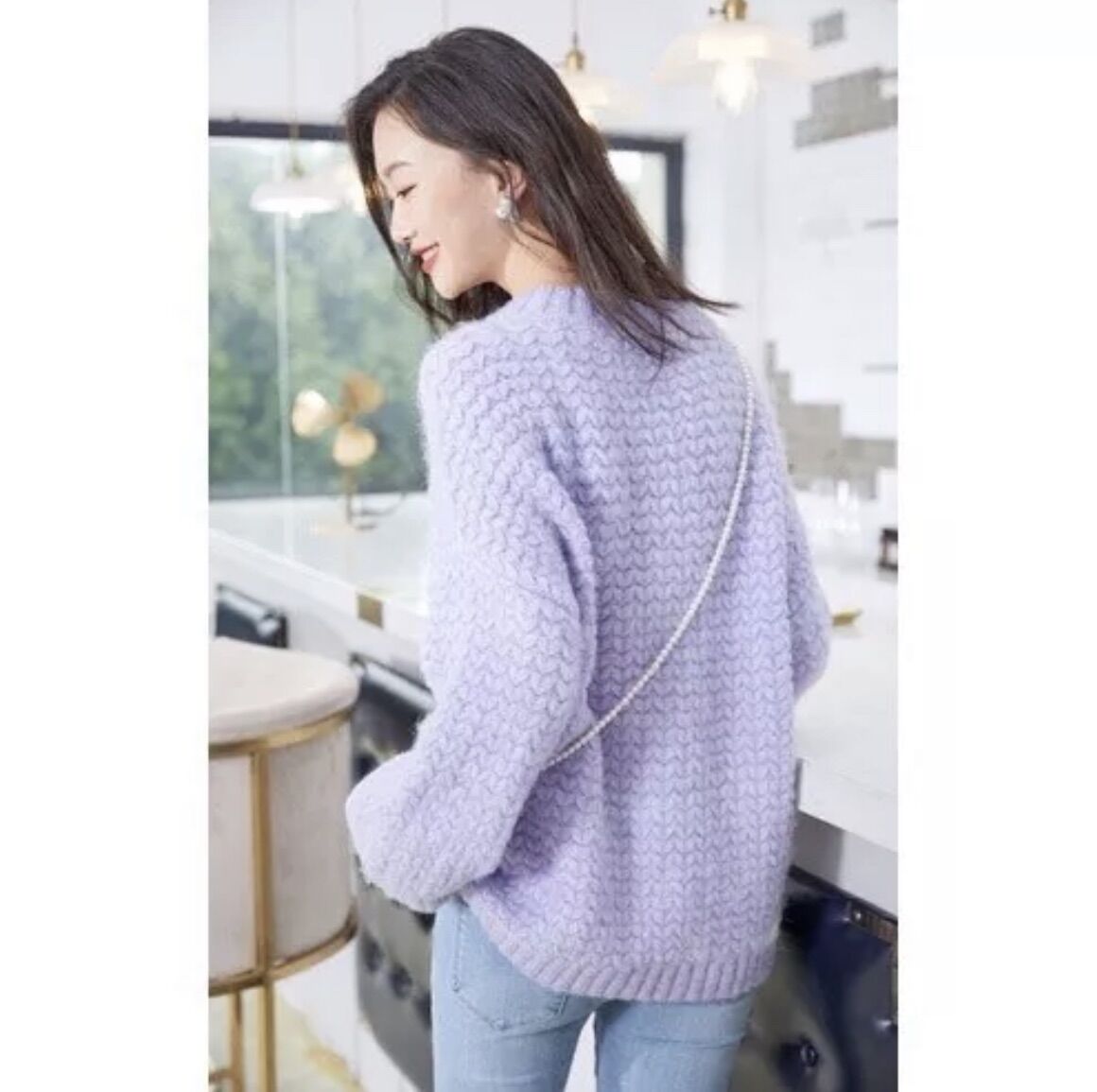 VERO MODA áo len tím pastel