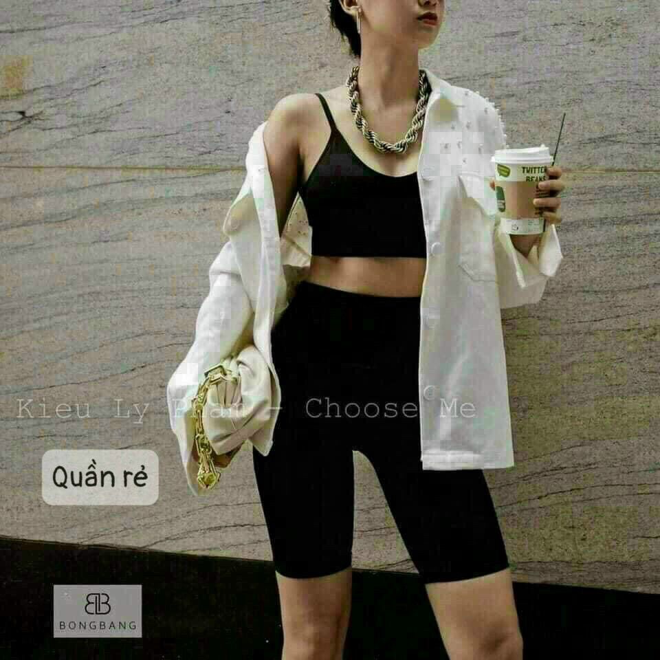 Quần ôm ngố dáng ôm legging