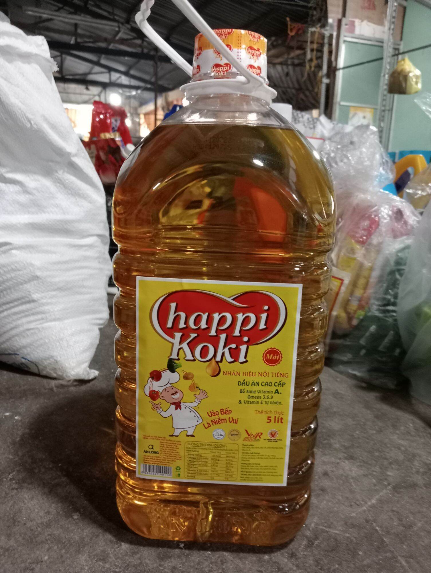 dầu ăn happy Koki 5 lít cao cấp