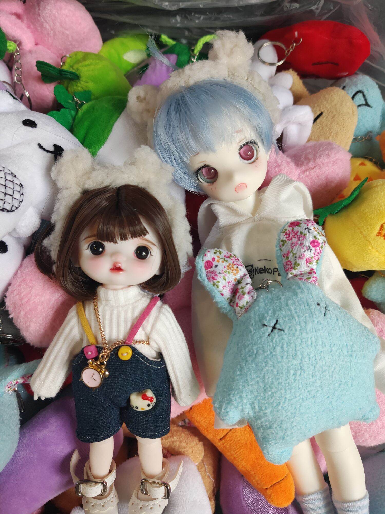 Móc khóa nhồi bông treo balo, túi xách, gấu cho búp bê