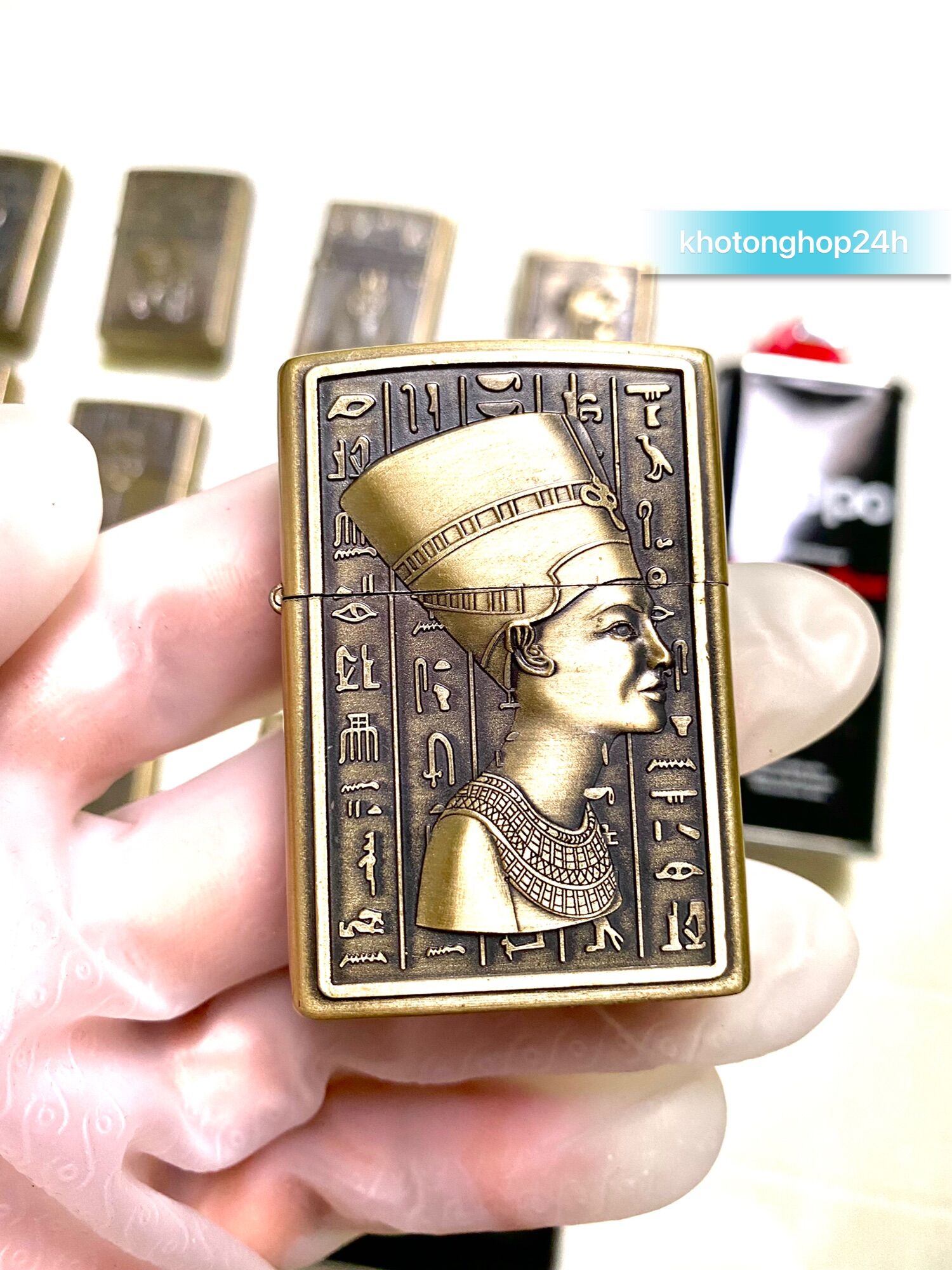 Bật Lửa quẹt Zippo độc lạ Hình Nổi Ai Cập Cổ đại
