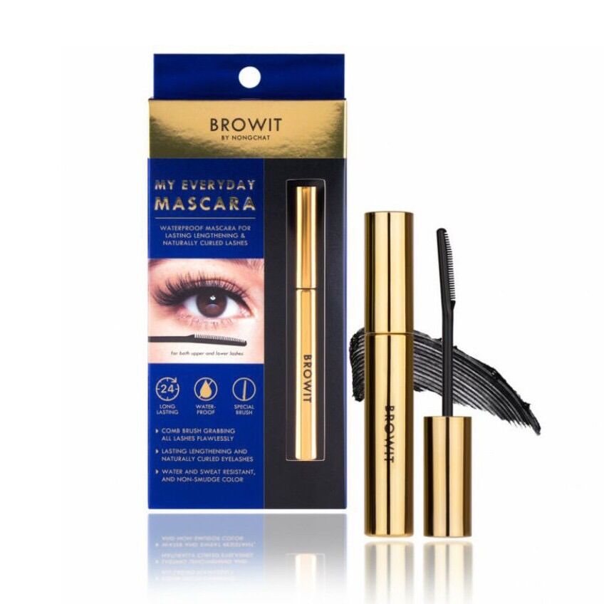 [Lấy mã giảm thêm 10%] Mascara Browit Nongchat Thái Làm Dày Dài Mi Chuyên Dụng Cho Makeup