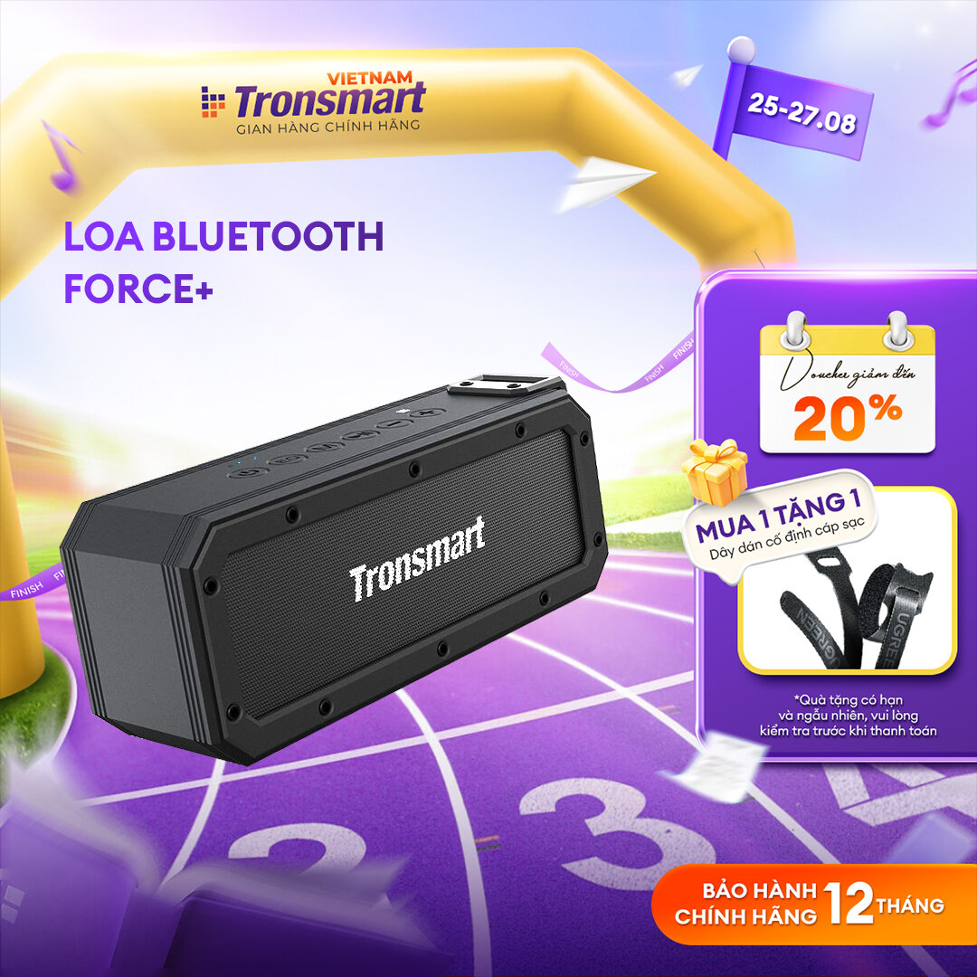 [VOUCHER 100K] Loa Bluetooth Tronsmart Element Force+ | Công suất 40W | Chống nước IPX7 | Bảo hành 12 tháng.