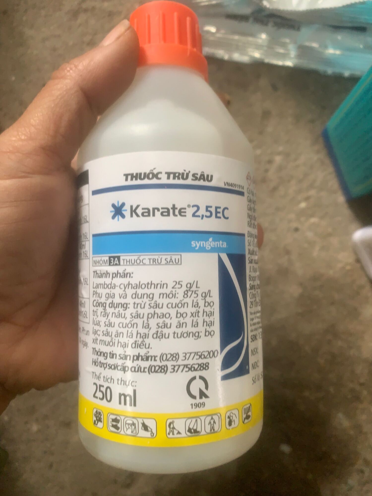 Thuốc trừ sâu cực mạnh diệt sâu, rầy, rầy nâu, bọ trĩ, bọ xít muỗi, ung trứng KARATE 2.5EC 250ml phun 10 bình 18 lít