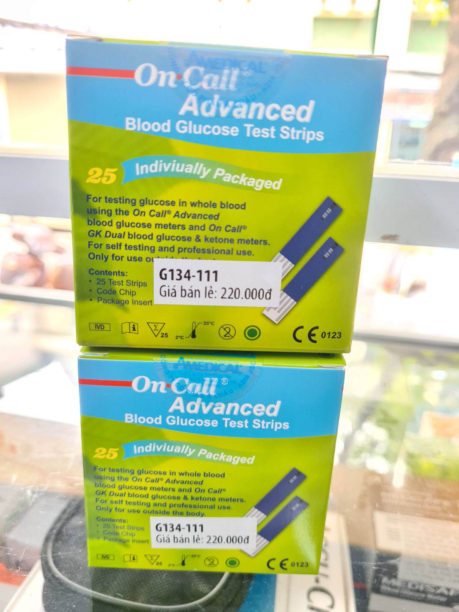 Hộp 25 que thử tiểu đường oncall advanced