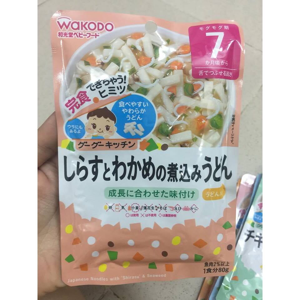 Cháo, nui, udon ăn liền wakodo ie301 . từ 7 tháng. date7/2022