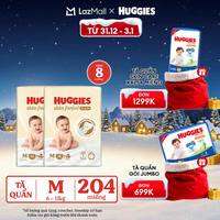 Combo 2 Tã quần Huggies Skin Perfect M size Mega Jumbo 98+4 miếng - Nhiều Phiên bản