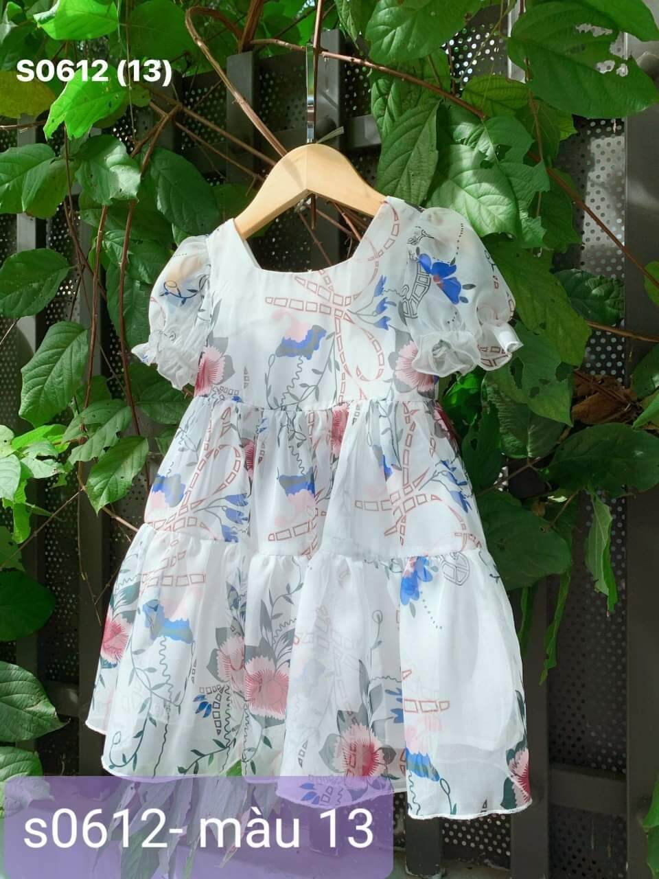 Đầm bé gái vải voan cao cấp