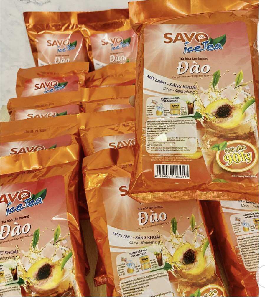 [HCM] Trà Đào Hoà Tan Savo (Túi 800g)