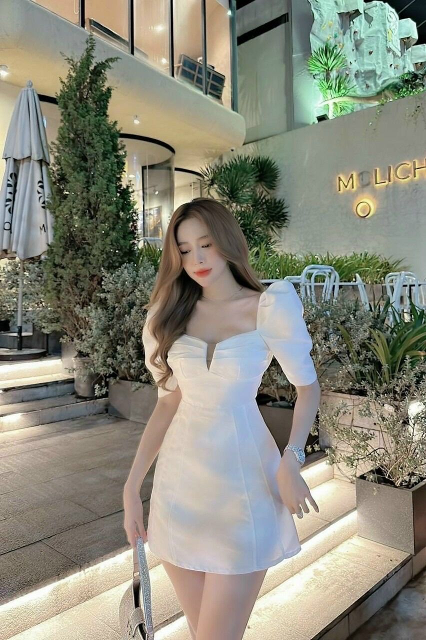 (SHOP TÁO ĐỎ BIGSIZE 50KG ĐẾN 90KG) đầm đi tiệc tôn dáng cổ xẻ V
