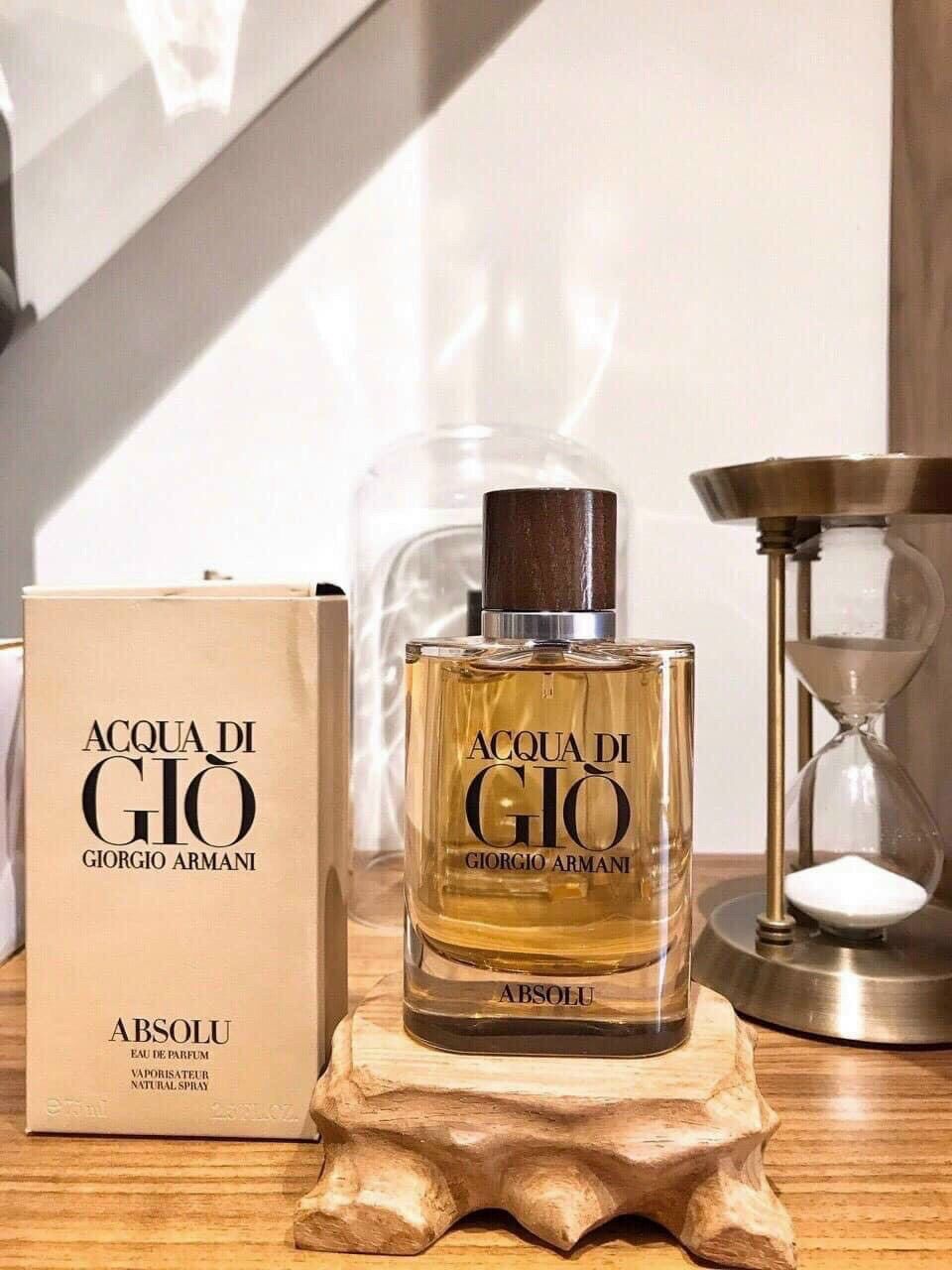 Chiết 10ml Nước hoa nam Aqua Di Gio Absolu ( giò nâu ) Authentic