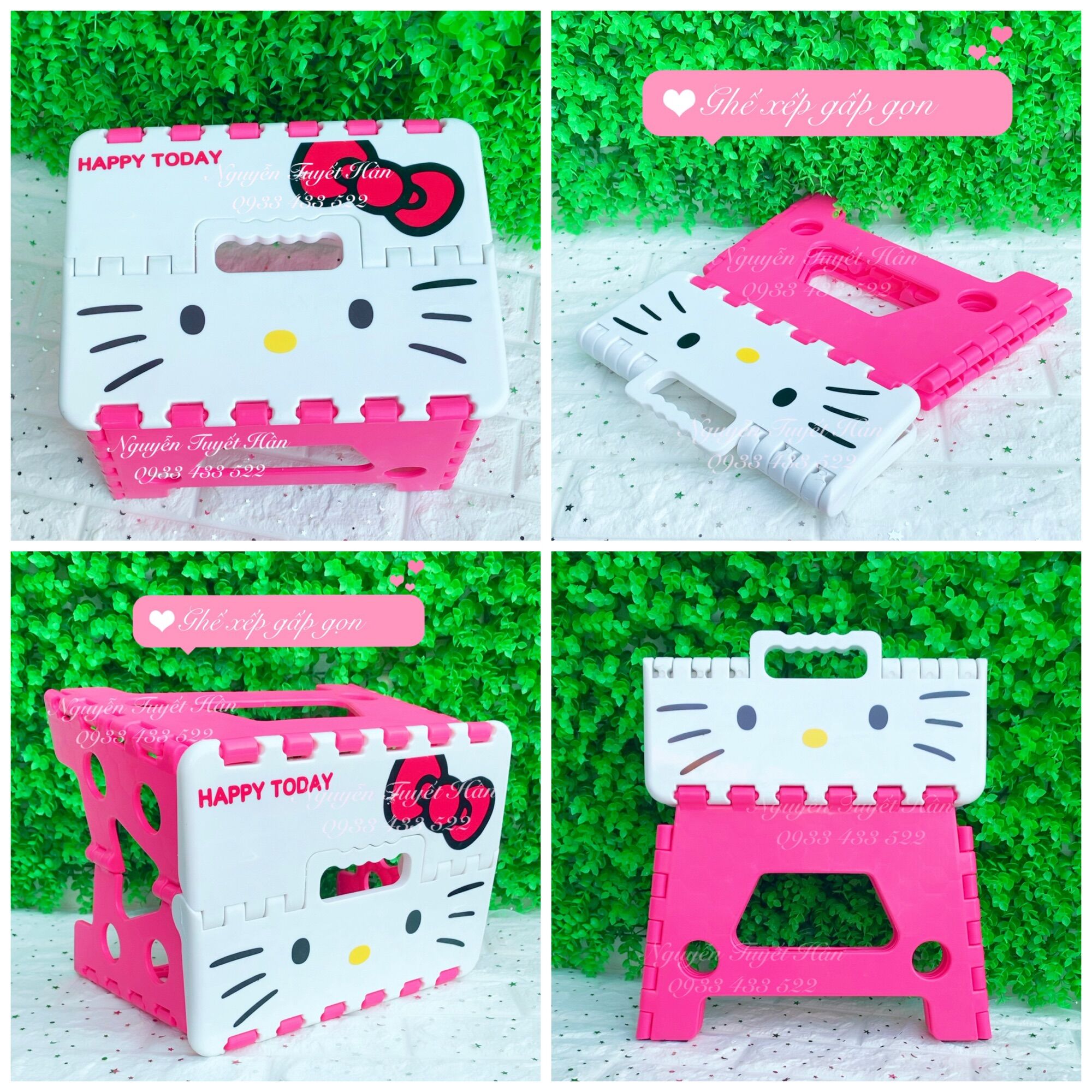Ghế xếp có quai xách Hello Kitty - Doremon Doraemon