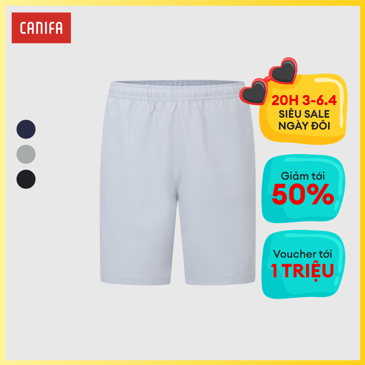 [CHỈ 5.11 VOUCHER TỚI 500K] Quần soóc active nam CANIFA 8BS24S023