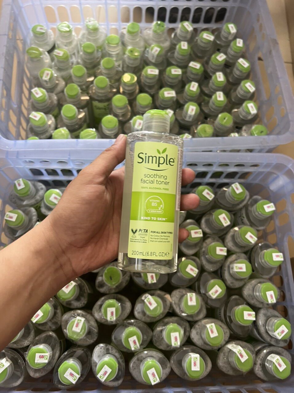 Toner simple nước hoa hồng cân bằng da dưỡng ẩm làm dịu lành tính 200ml