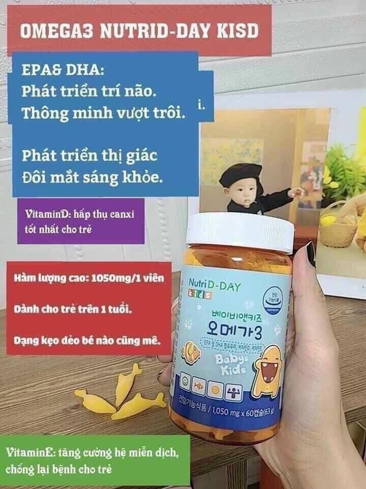 Viên omega 3 dha cho bé dạng kẹo