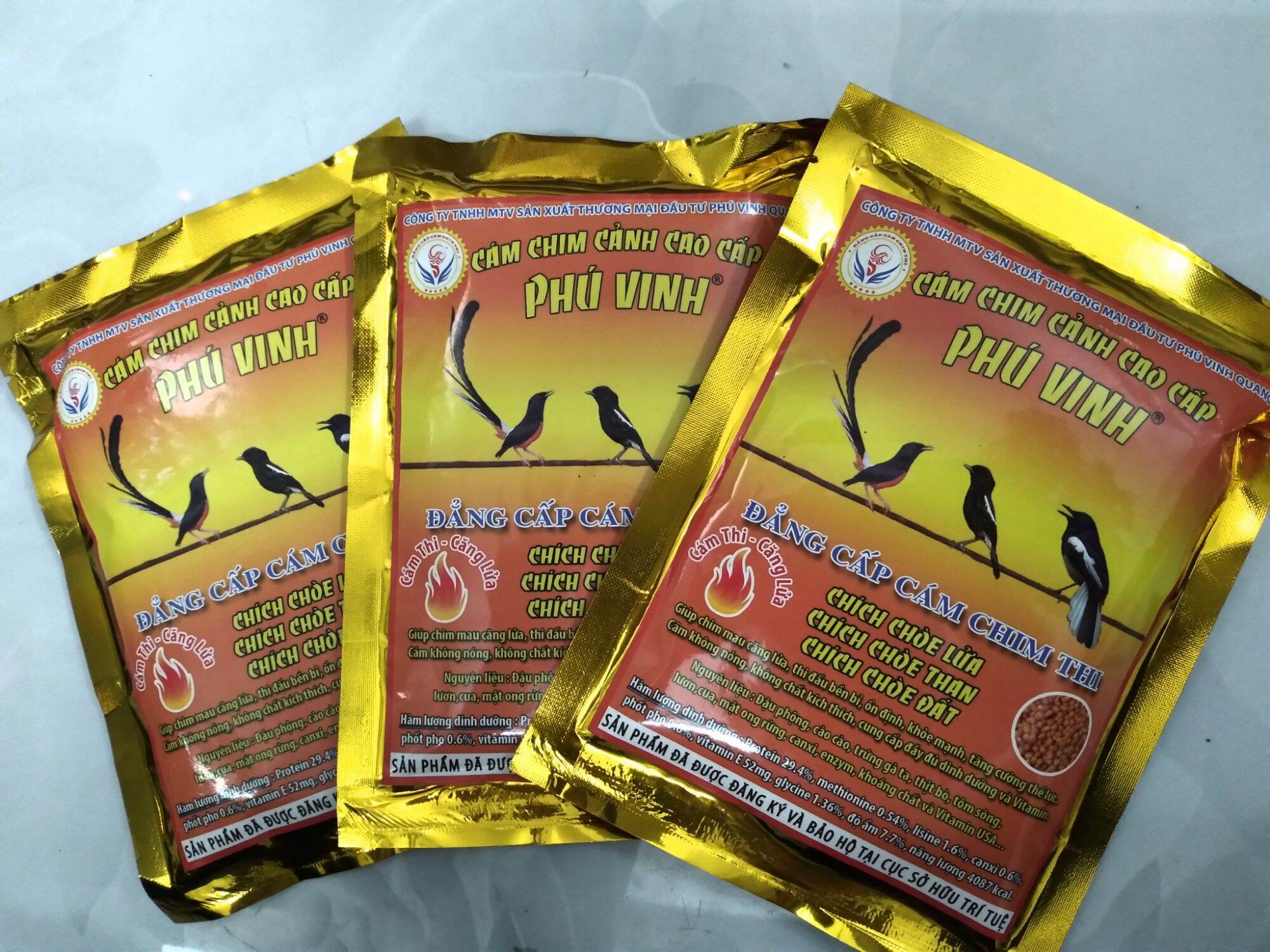 Cám cho chích chòe lửa, chòe than,chòe đất Phú Vinh ( cám thi và căng lửa) 200g