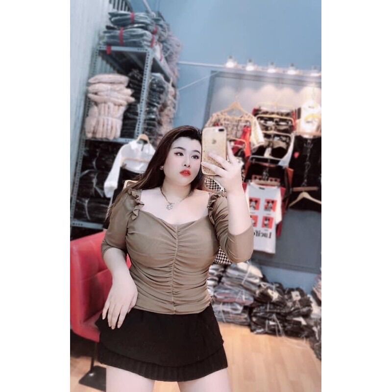 (SHOP TÁO ĐỎ BIGSIZE 50kg đến 90kg) áo kiểu tay dài bigsize