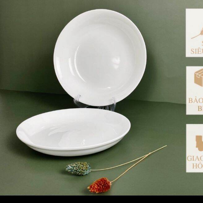 Set 2 dĩa sâu lòng 18 cm - gốm sứ minh long