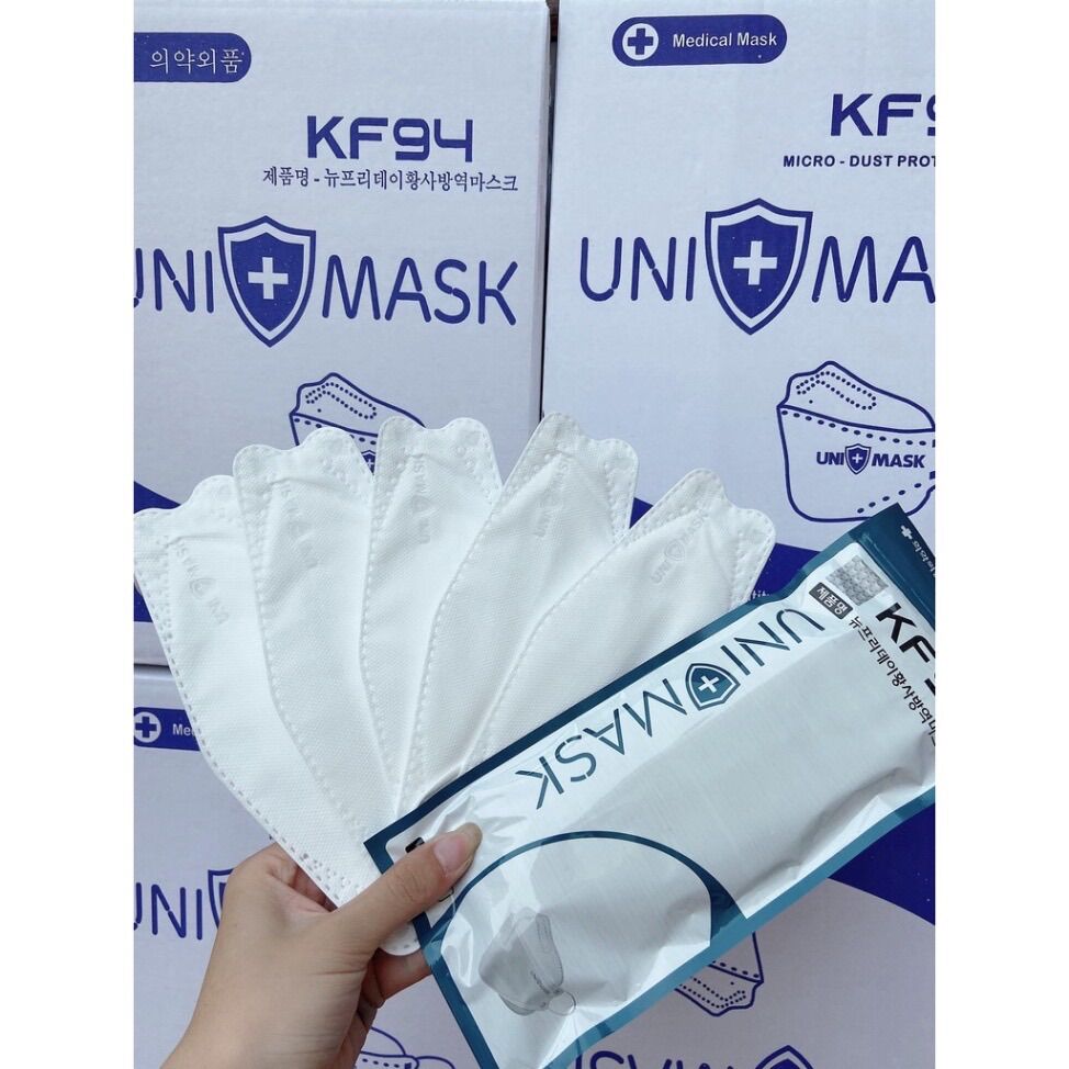 Combo khẩu trang 4D KF94 UNIMASK 300c người lớn