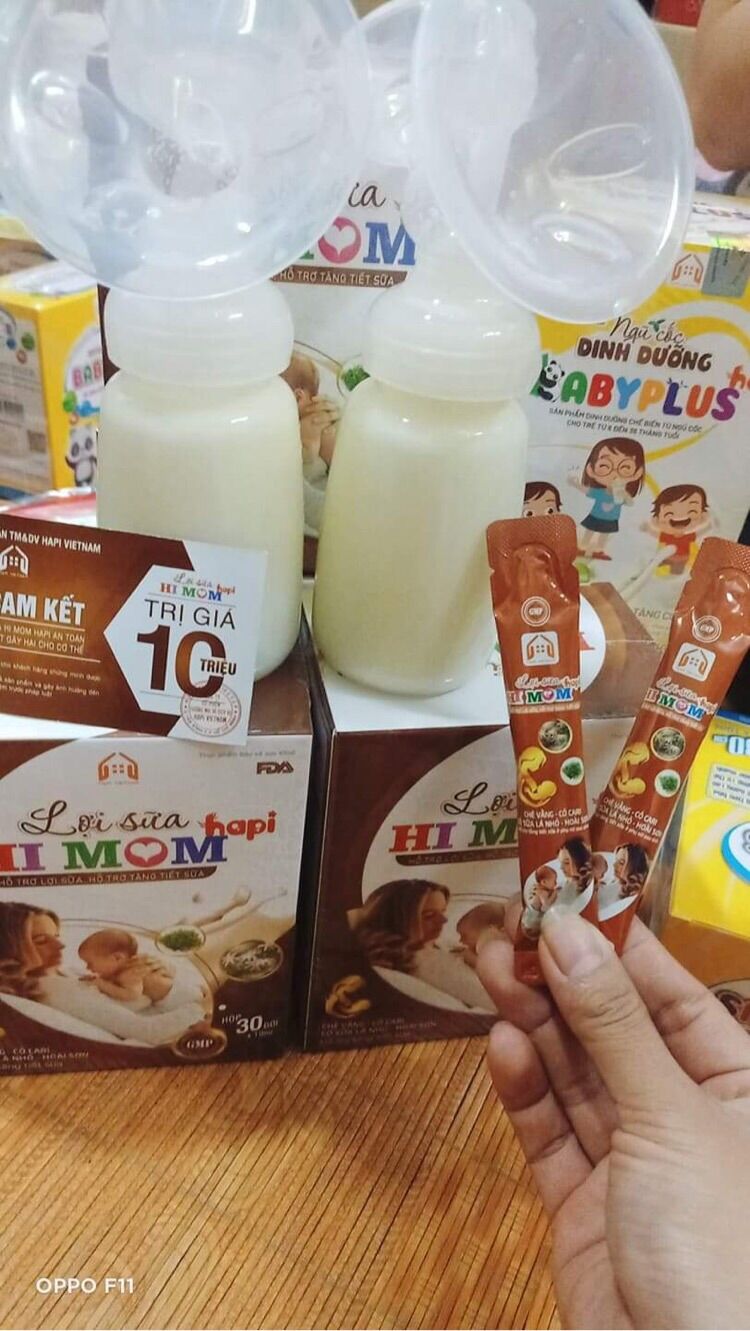 Cao lợi sữa HIMOM (chè vằng, cỏ cà ri, cỏ sữa, mêthi ấn độ)- hộp 30 gói