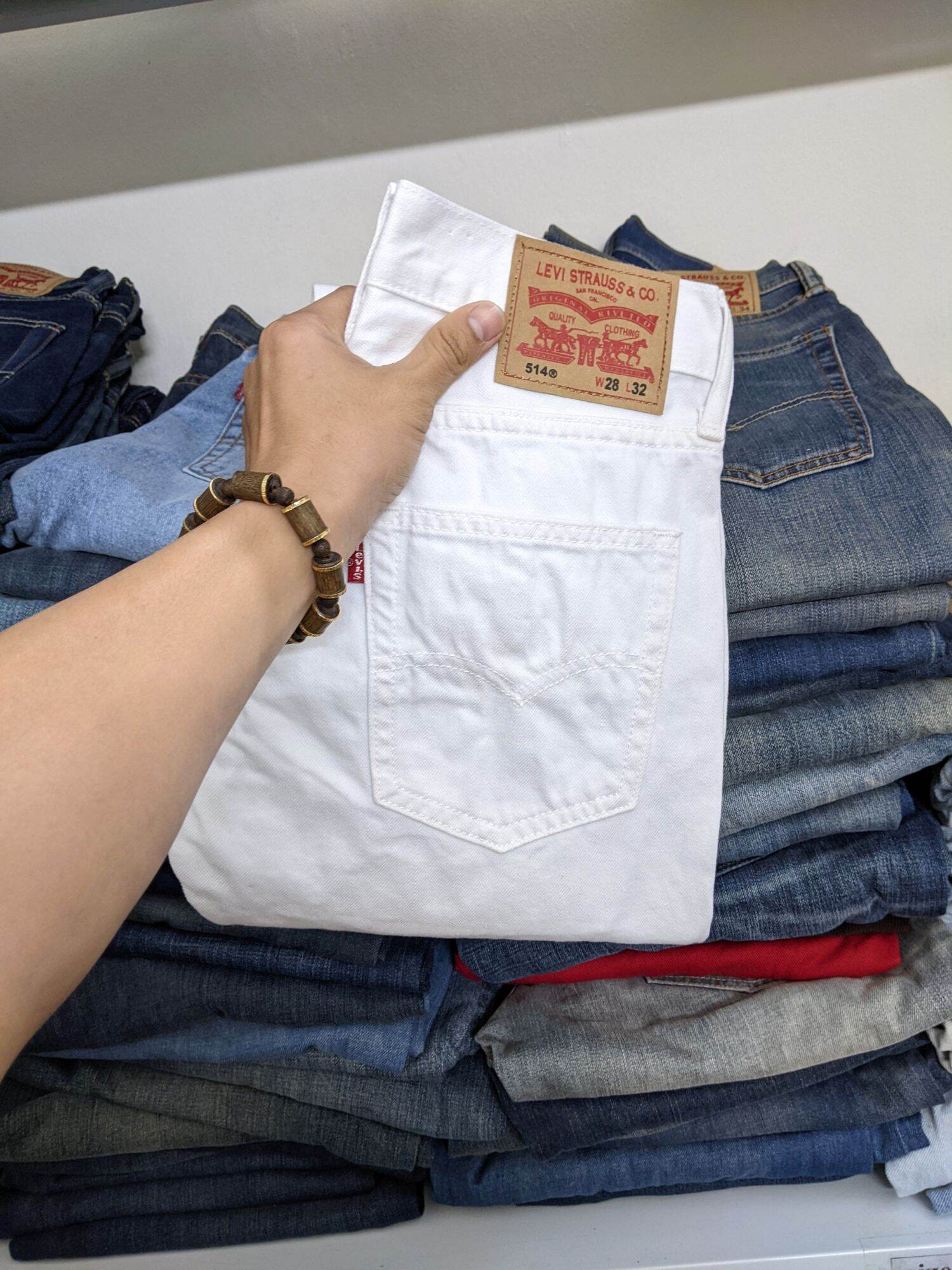 quần jeans trắng levis
