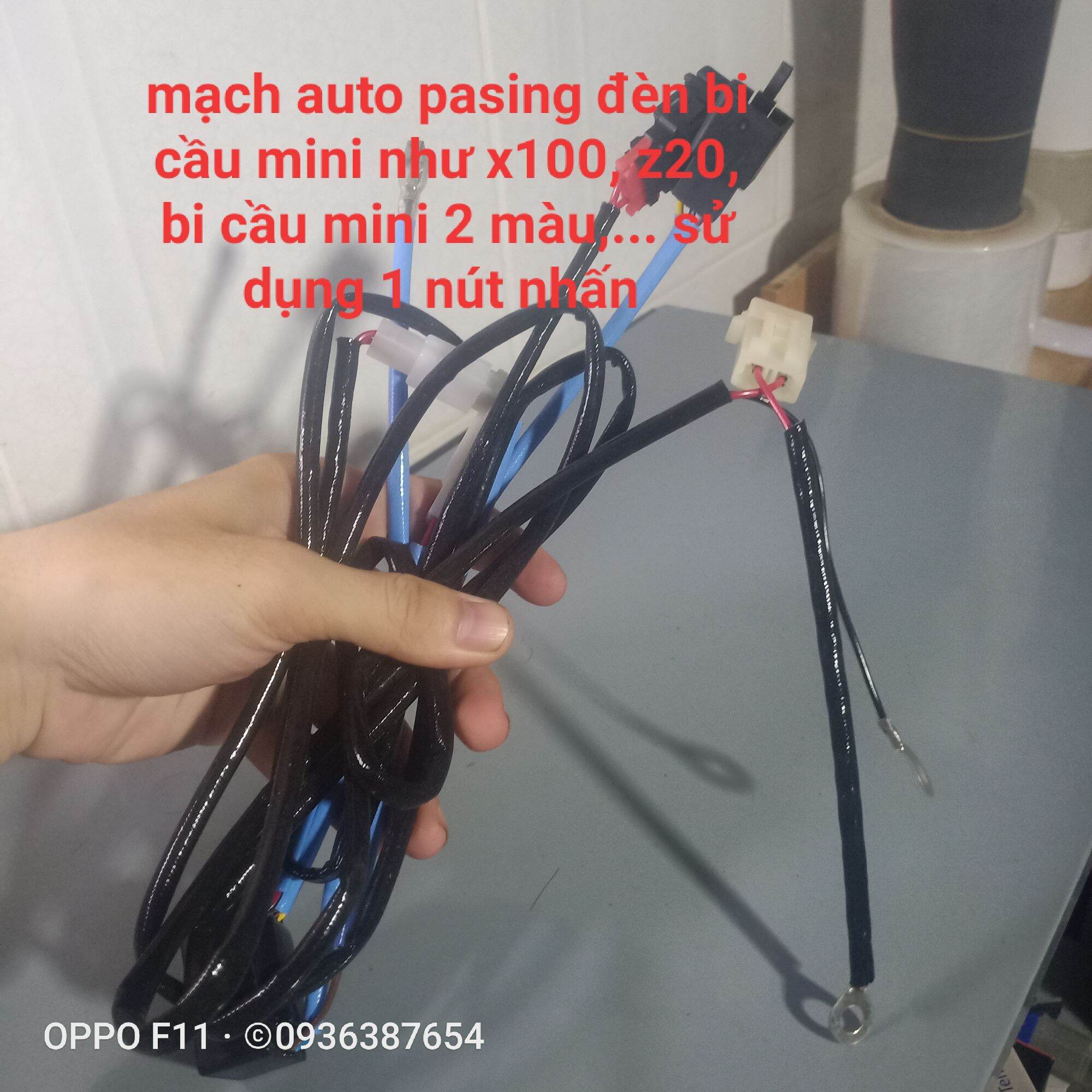 Mạch auto passing đèn bi cầu mini như X100, Z20, bi cầu mini 2 màu,.... sử dụng 1 nút nhấn