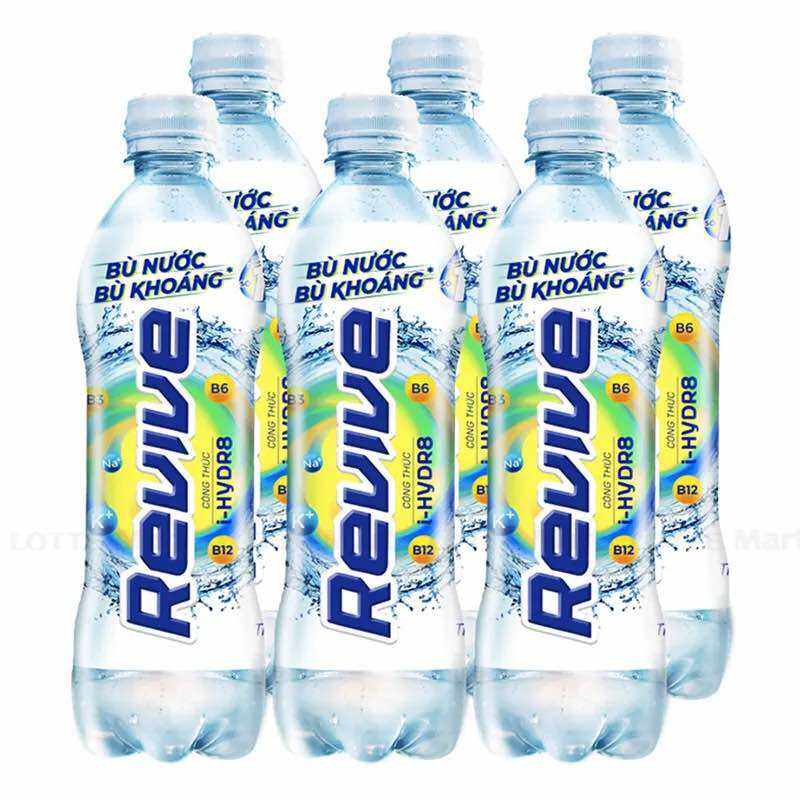 Combo 6 chai nước Revive bù nước bù khoáng B1, b3, b6, b12, Kali. DATE MỚI 9 THÁNG.mỗi chai 500ml.