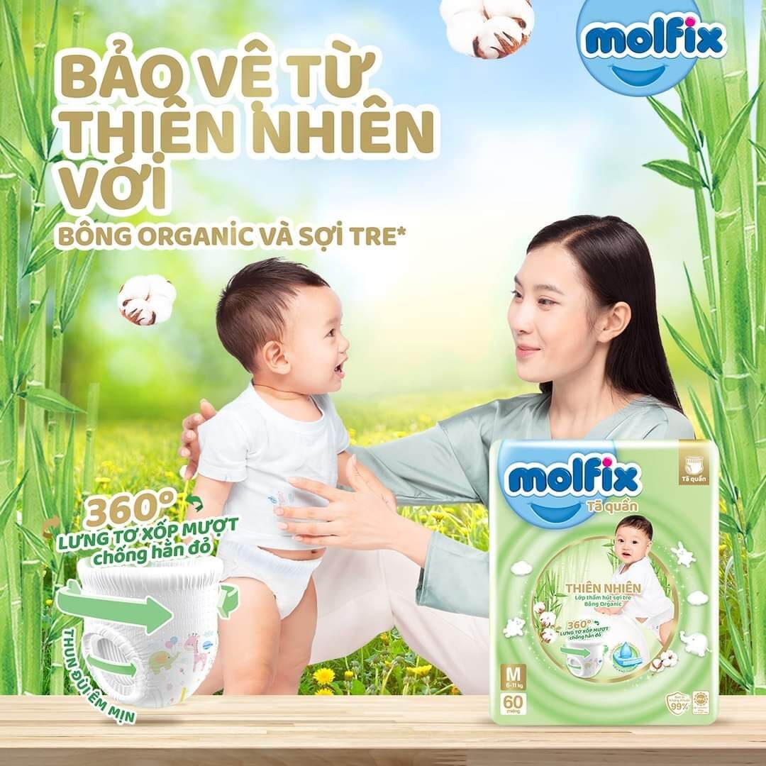 Tã quần Molfix Thiên Nhiên size M/L/XL/XXL