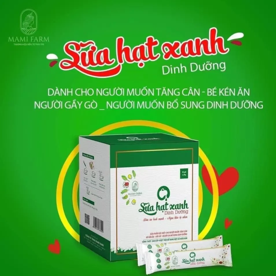 Sữa hạt xanh dinh dưỡng Mami farm