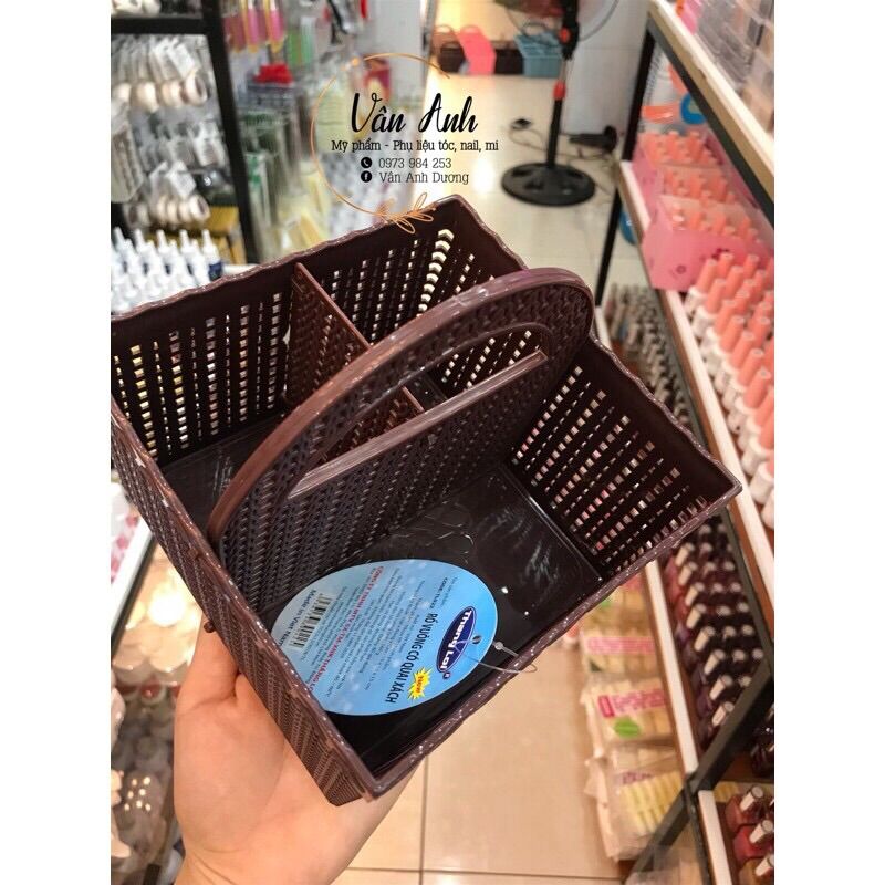 Rổ Vuông Có Quai Xách 3 Ngăn